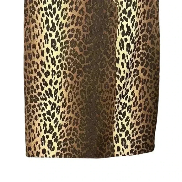 NWT Moschino Leopard Print Bow Wool Sheath Dress Size 8 - Picture 4 of 9